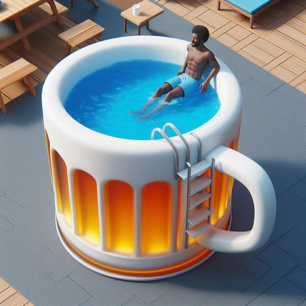 Dive into Summer Fun with a Beer Glass-Shaped Pool: The Ultimate Backyard Oasis