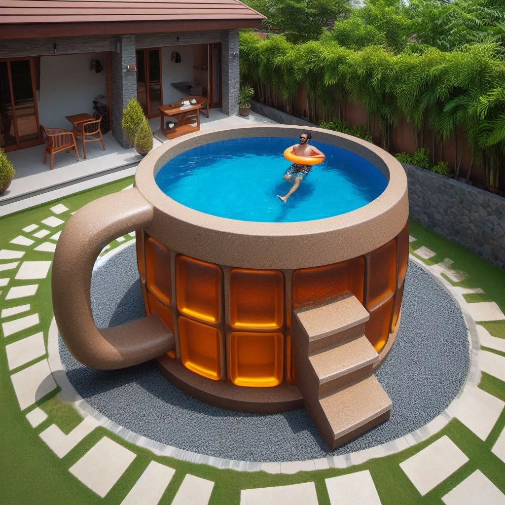 Dive into Summer Fun with a Beer Glass-Shaped Pool: The Ultimate Backyard Oasis