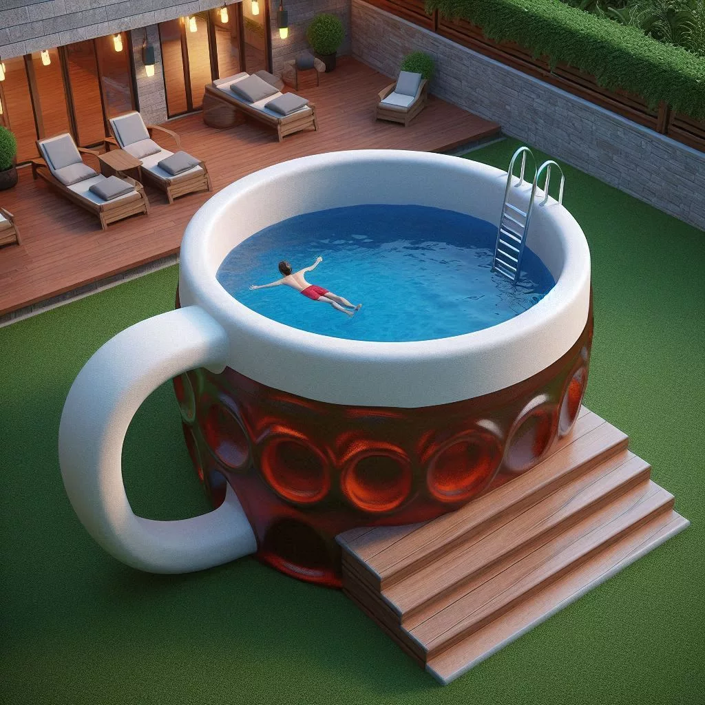 Dive into Summer Fun with a Beer Glass-Shaped Pool: The Ultimate Backyard Oasis