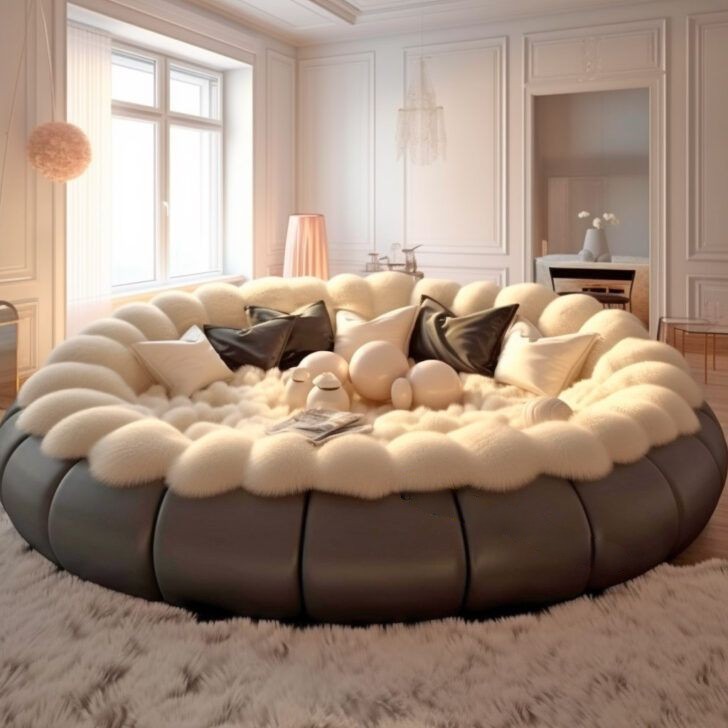 Cinematic Comfort for Your Home Theater: Giant Circular Movie Sofas