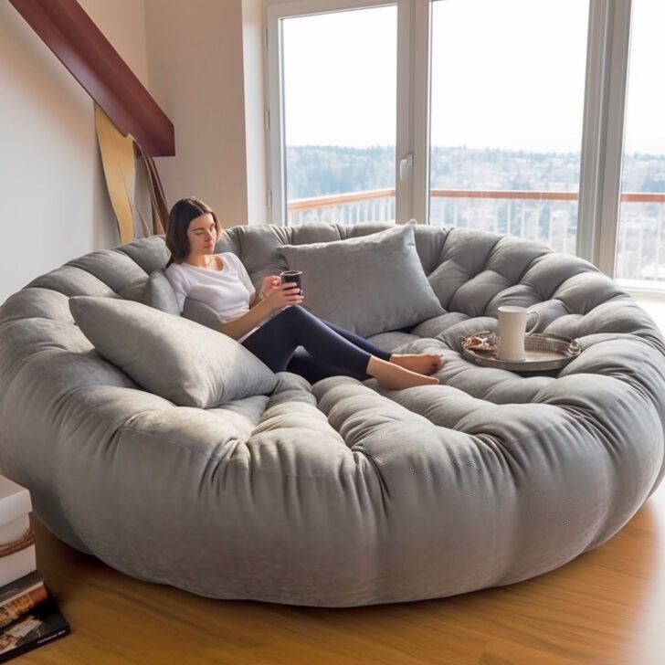 Cinematic Comfort for Your Home Theater: Giant Circular Movie Sofas