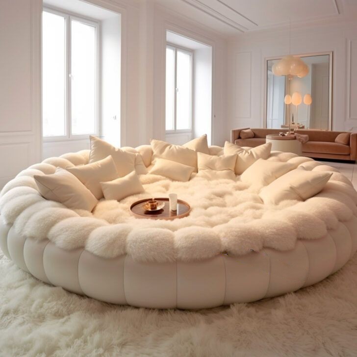 Cinematic Comfort for Your Home Theater: Giant Circular Movie Sofas