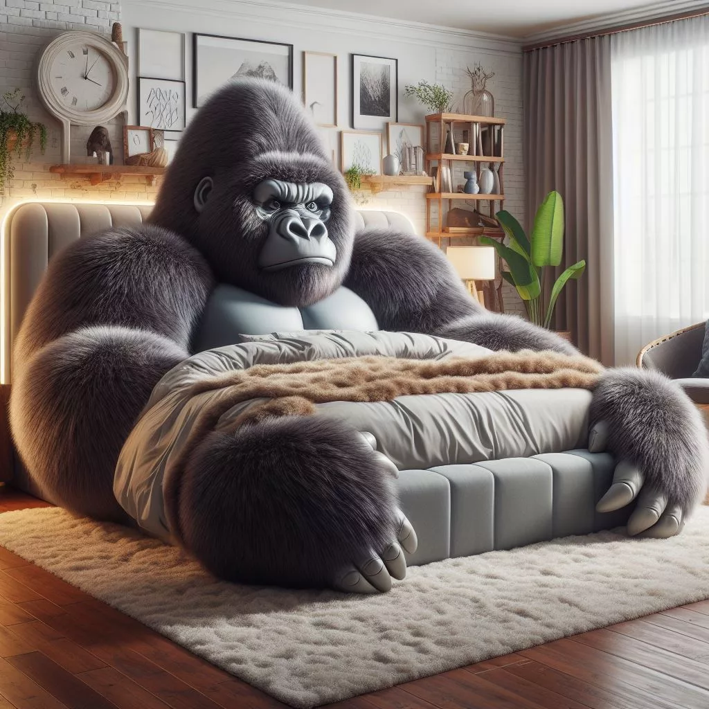 Transform Your Bedroom with a Gorilla-Shaped Bed: The Latest Unique Furniture Trend