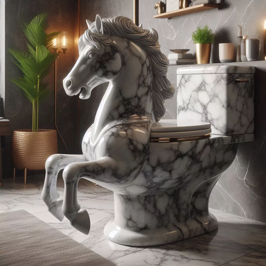 The Marble Horse-Shaped Toilet: A Blend of Luxury and Unique Design for Your Bathroom