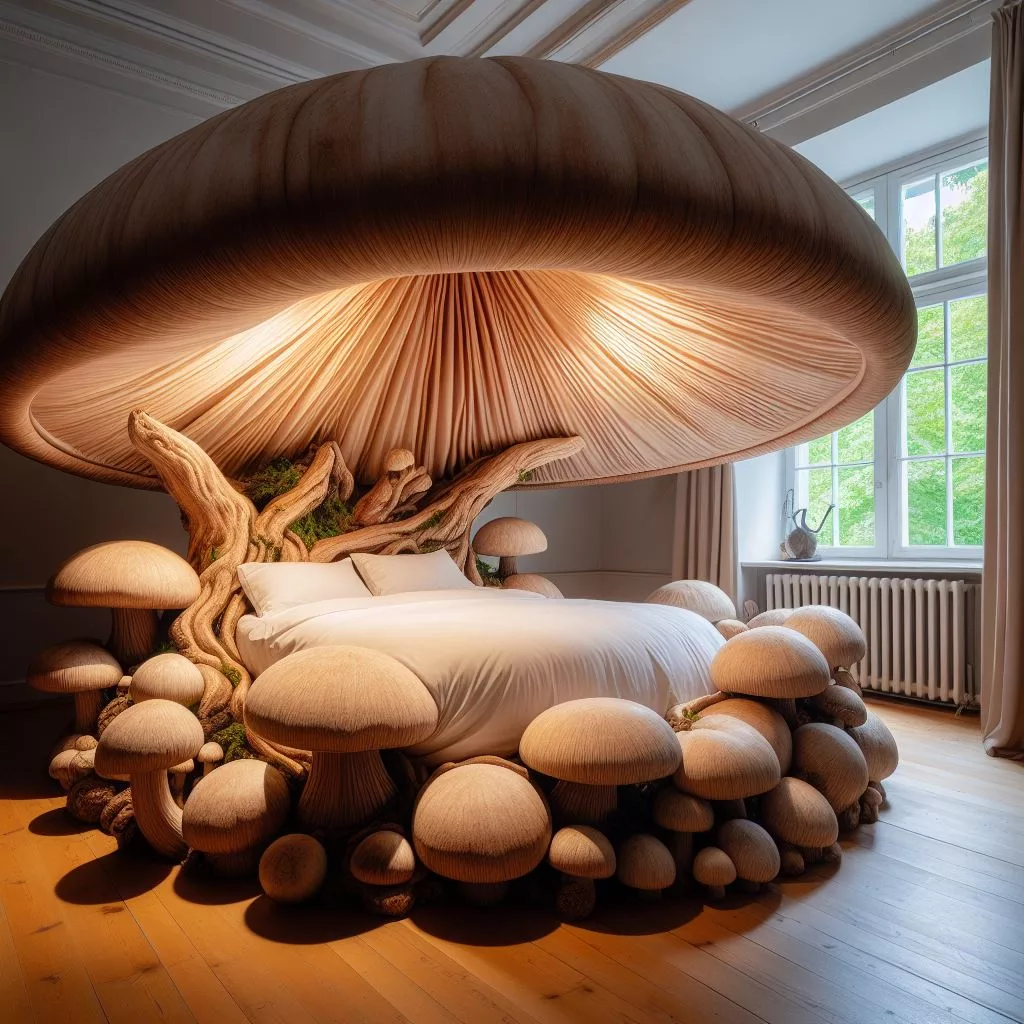 Luxury Mushroom-Inspired Beds