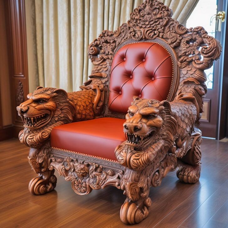 The Majesty of "This Giant Wooden Animal Chair"