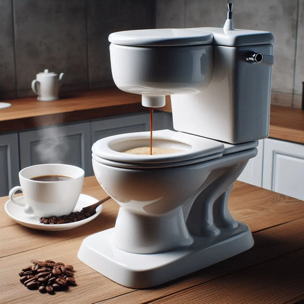 Quirky Brewing Experience: The Toilet-Inspired Coffee Maker