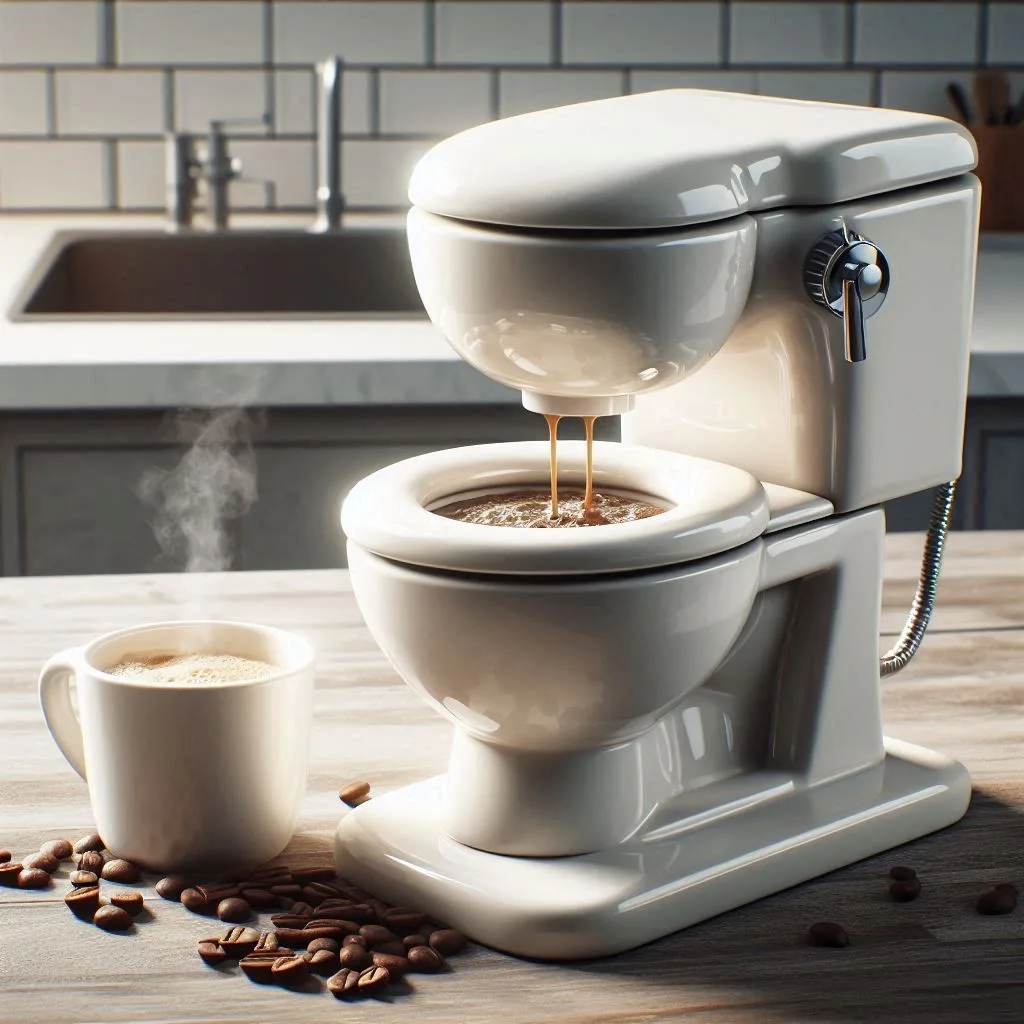 Quirky Brewing Experience: The Toilet-Inspired Coffee Maker