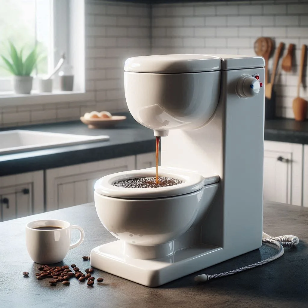 Quirky Brewing Experience: The Toilet-Inspired Coffee Maker