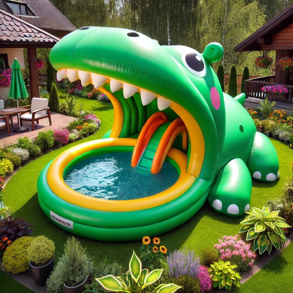 Dive into Fun with an Inflatable Hippo Swimming Pool: Adventure Awaits in Your Backyard