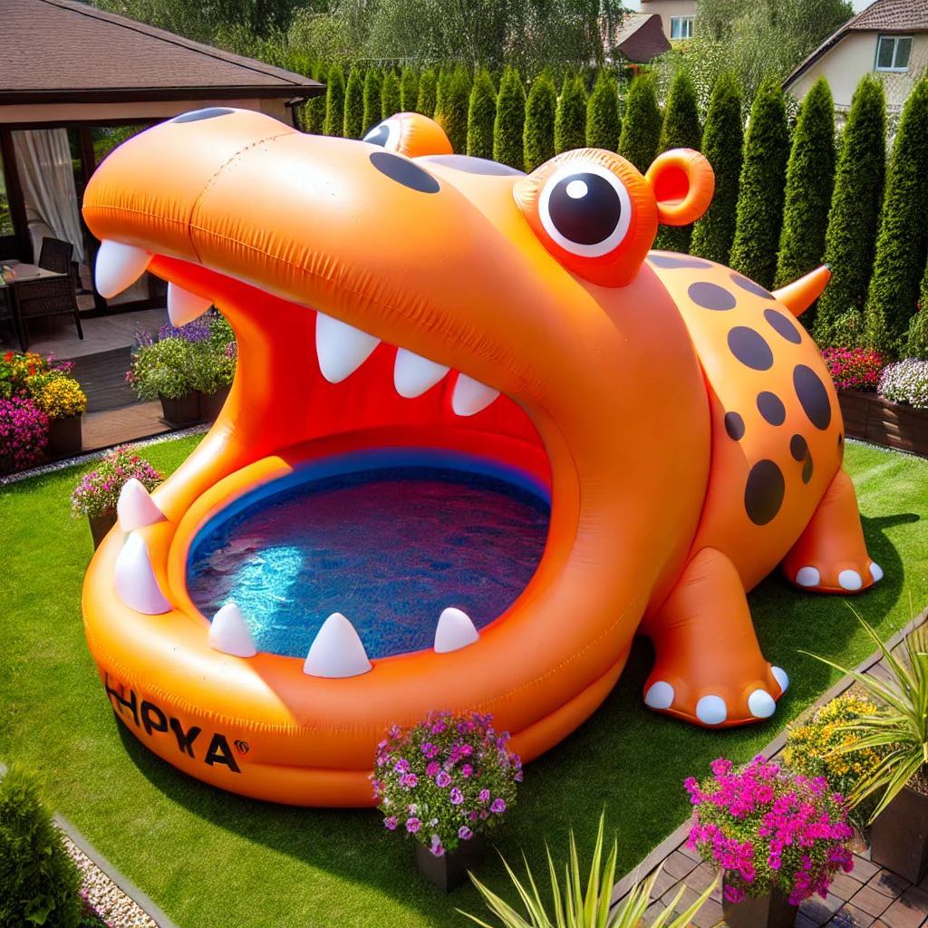 Dive into Fun with an Inflatable Hippo Swimming Pool: Adventure Awaits in Your Backyard