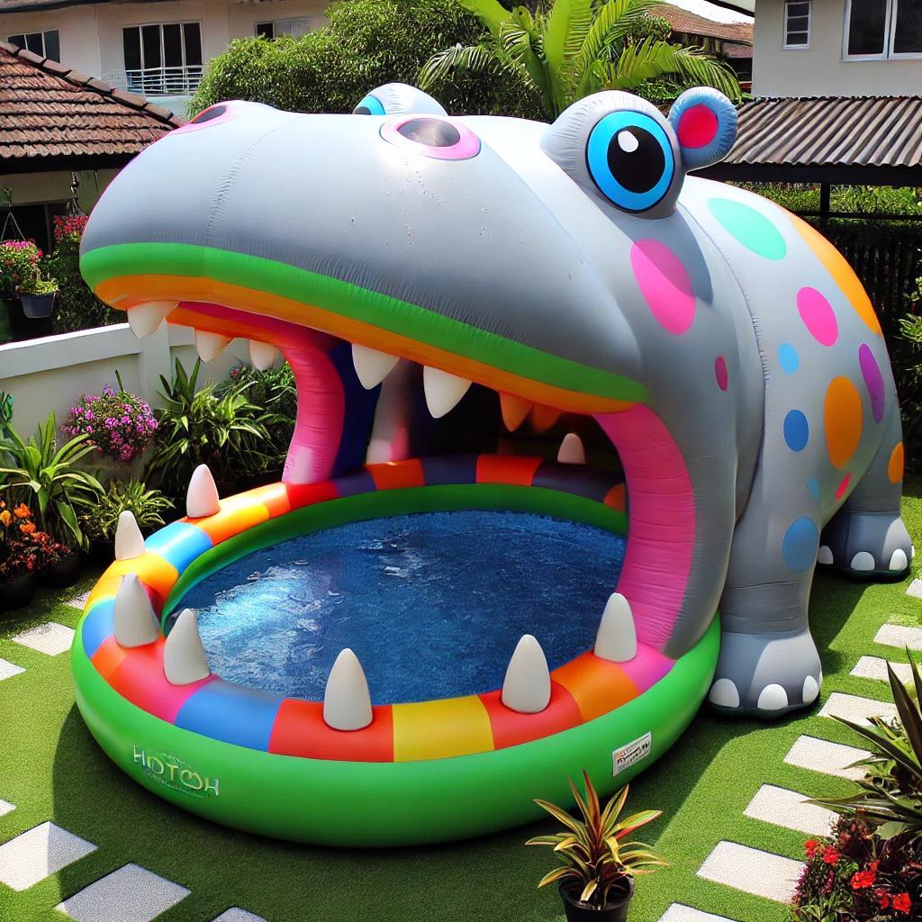 Dive into Fun with an Inflatable Hippo Swimming Pool: Adventure Awaits in Your Backyard