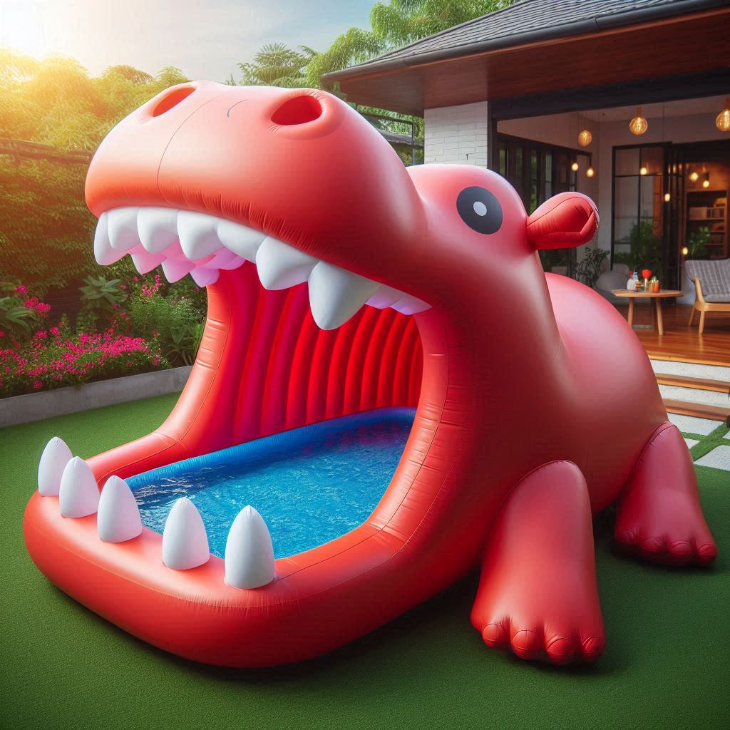 Dive into Fun with an Inflatable Hippo Swimming Pool: Adventure Awaits in Your Backyard