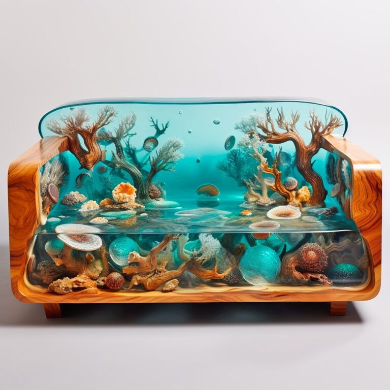 Nature and Cosmos-Inspired Wood and Epoxy Sofas!