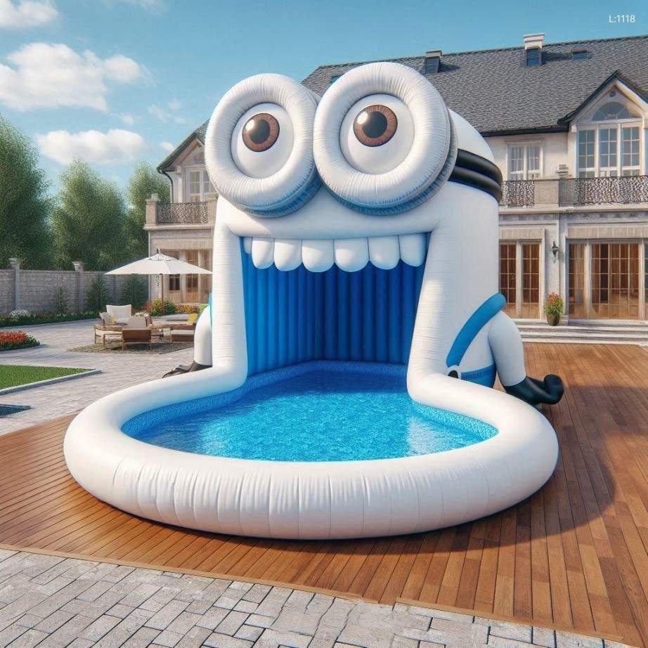 Discover the Giant Inflatable Minion Pool