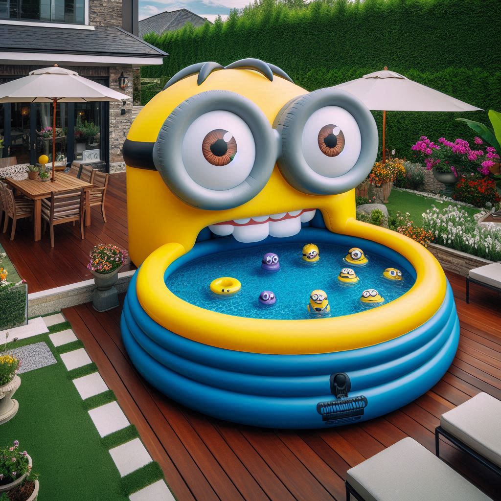 Giant Inflatable Minion Pool - Splash into Fun!