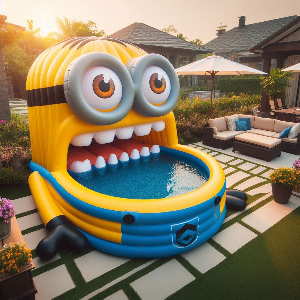 Discover the Giant Inflatable Minion Pool