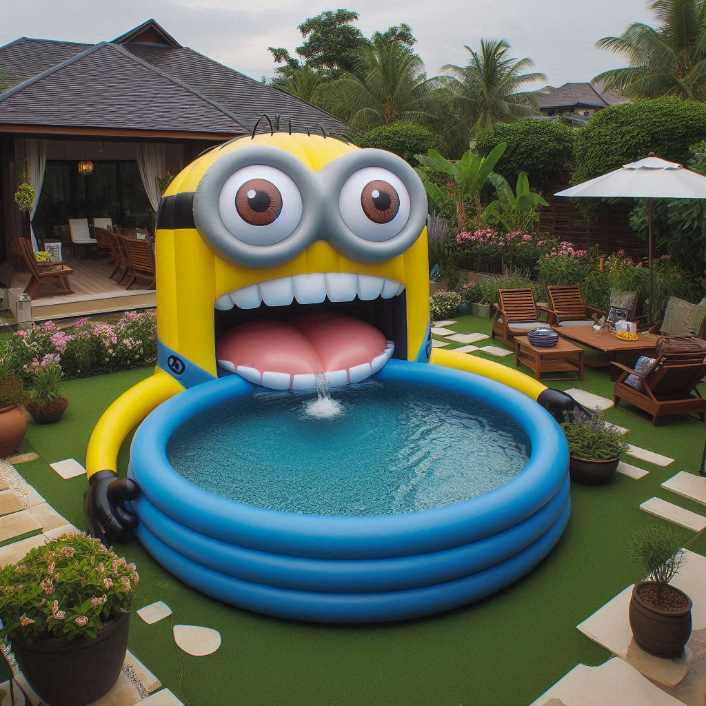 Discover the Giant Inflatable Minion Pool