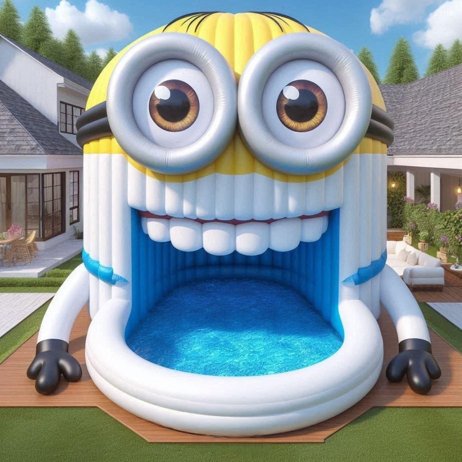 Discover the Giant Inflatable Minion Pool