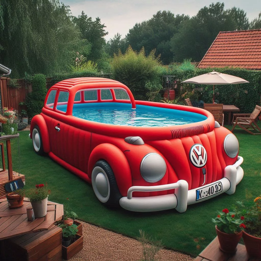 VW Pool Paradise - The Cultural Icon of Inflatable Volkswagen Pools 🌊🚗