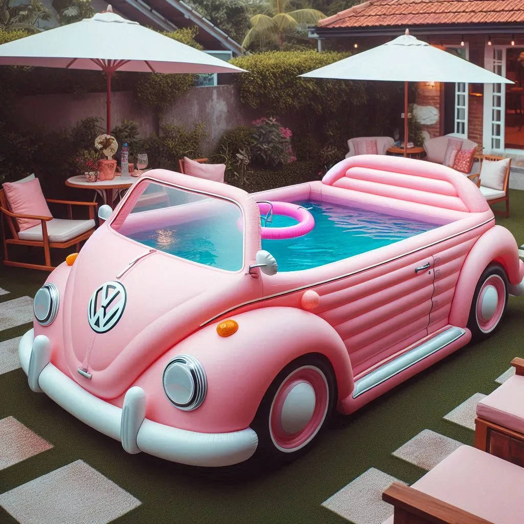 VW Pool Paradise - The Cultural Icon of Inflatable Volkswagen Pools 🌊🚗