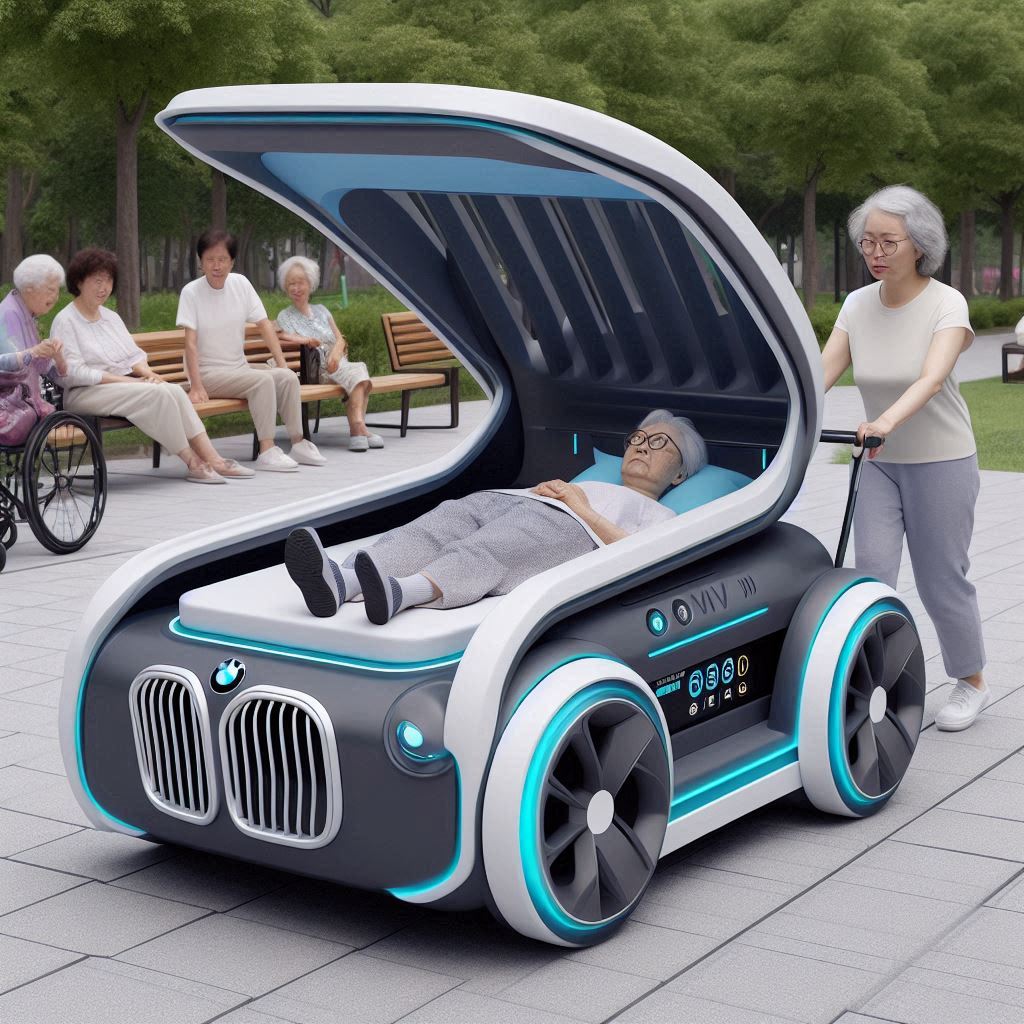 BMW Bed Stroller for the Elderly: Combining Comfort, Mobility, and Luxury