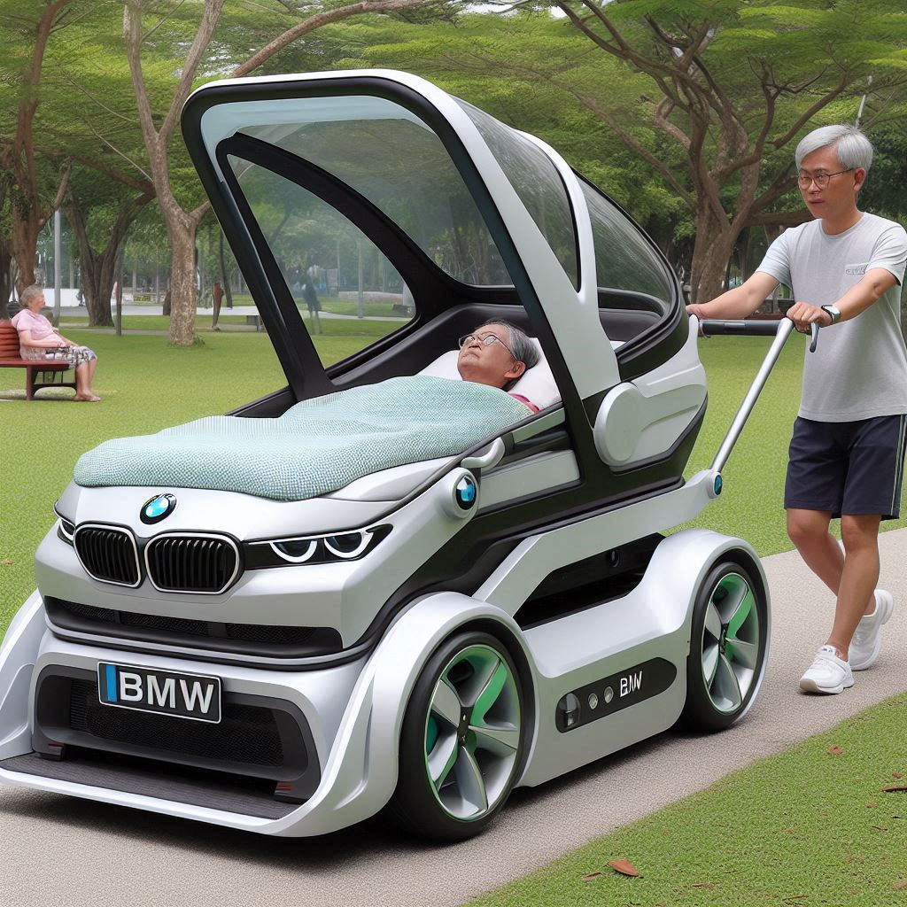 BMW Bed Stroller for the Elderly: Combining Comfort, Mobility, and Luxury