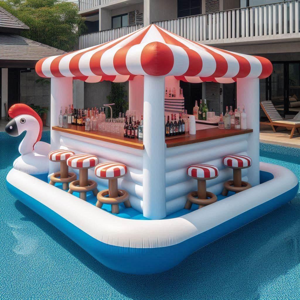 Creative Pool Party Ideas Featuring Inflatable Pool Bars