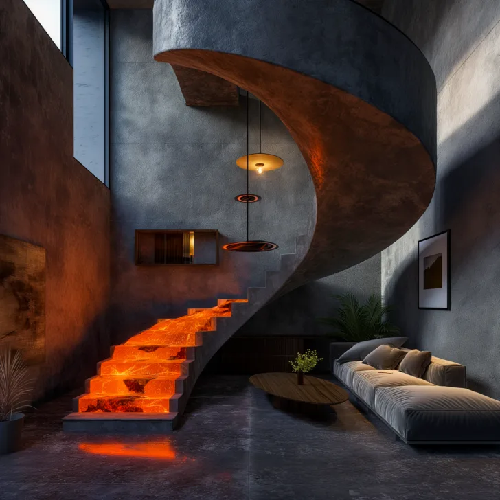 The Artistic Inspiration Behind Spiral Lava Epoxy Staircases