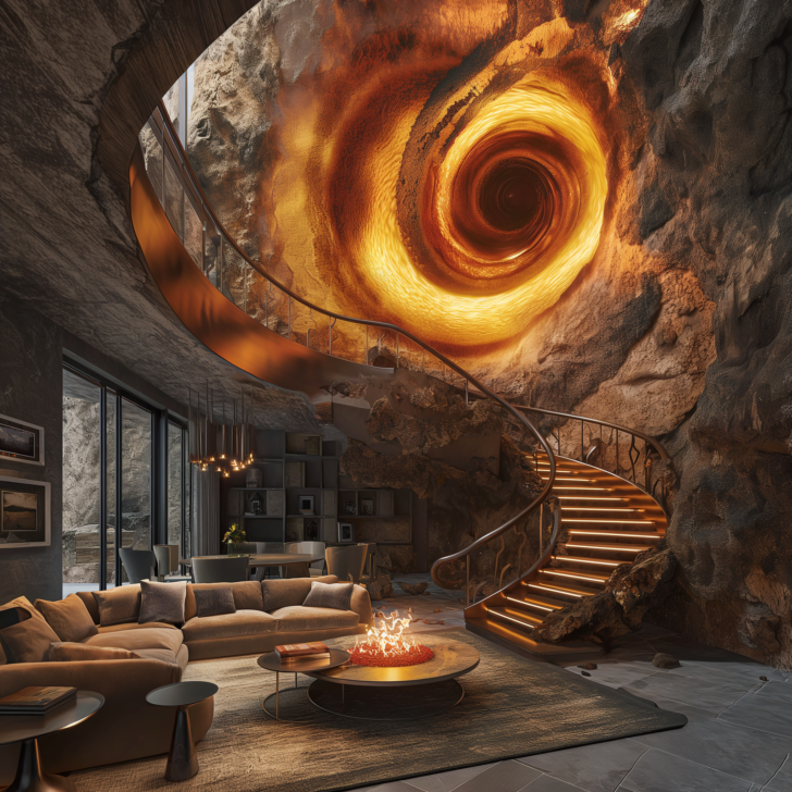 The Artistic Inspiration Behind Spiral Lava Epoxy Staircases