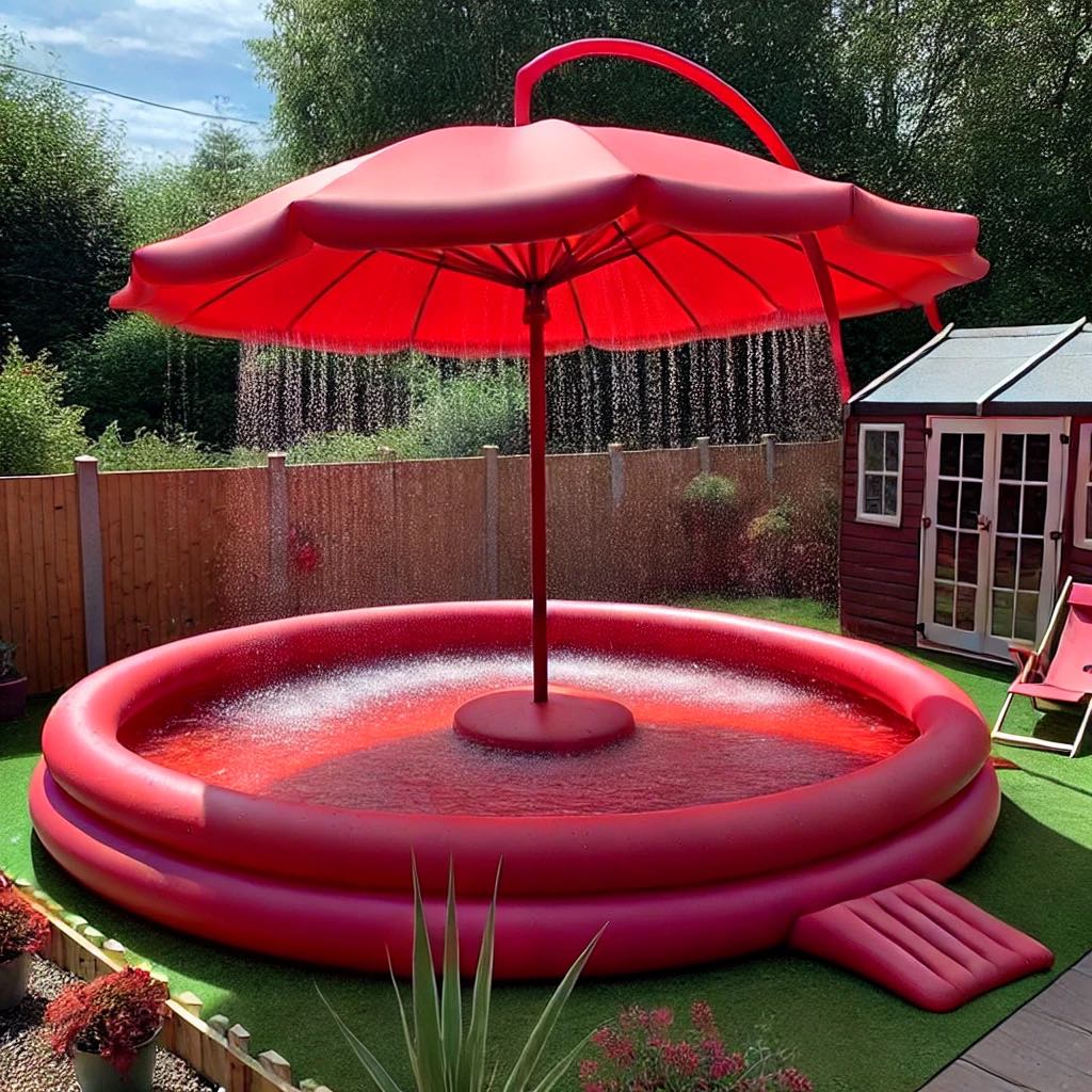 Stay Cool and Play Under the Shade: The Umbrella Shaped Inflatable Swimming Pool