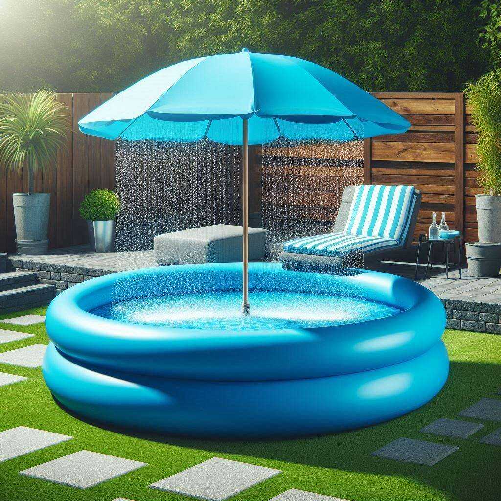 Stay Cool and Play Under the Shade: The Umbrella Shaped Inflatable Swimming Pool