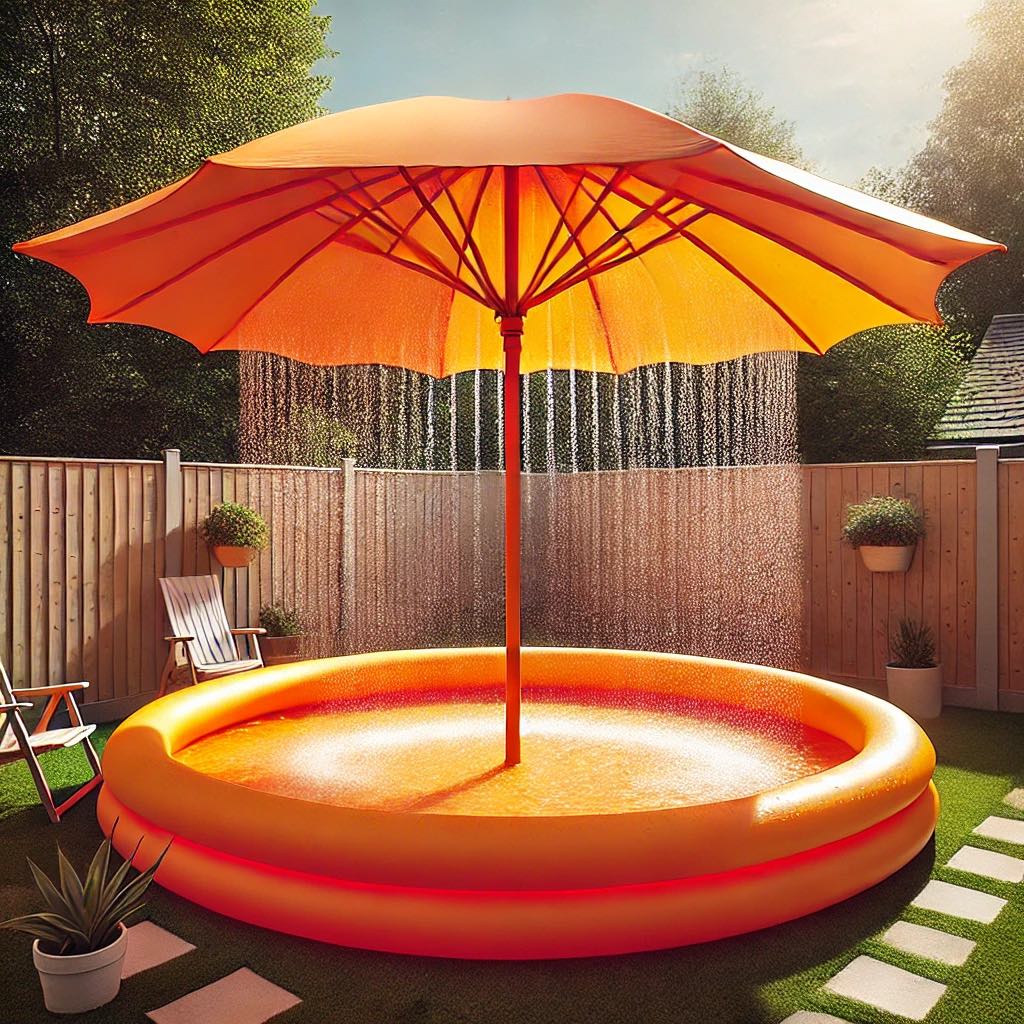 Stay Cool and Play Under the Shade: The Umbrella Shaped Inflatable Swimming Pool