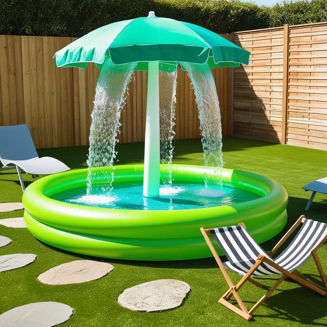 Stay Cool and Play Under the Shade: The Umbrella Shaped Inflatable Swimming Pool