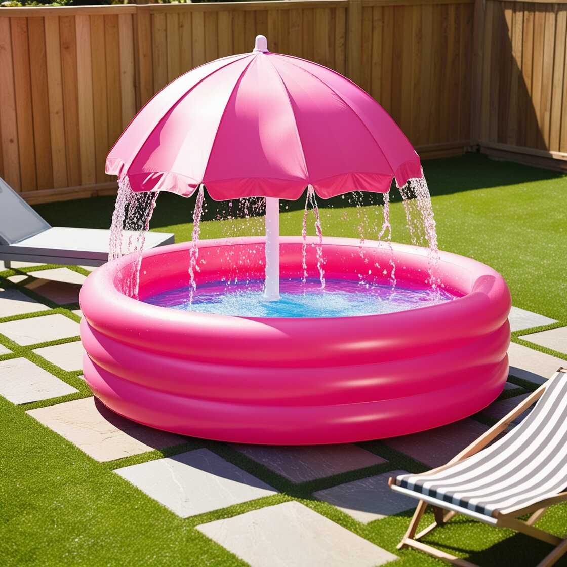 Stay Cool and Play Under the Shade: The Umbrella Shaped Inflatable Swimming Pool