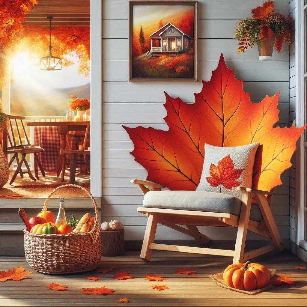 Autumn Leaf Porch Lounger: Embrace Fall with Style and Comfort