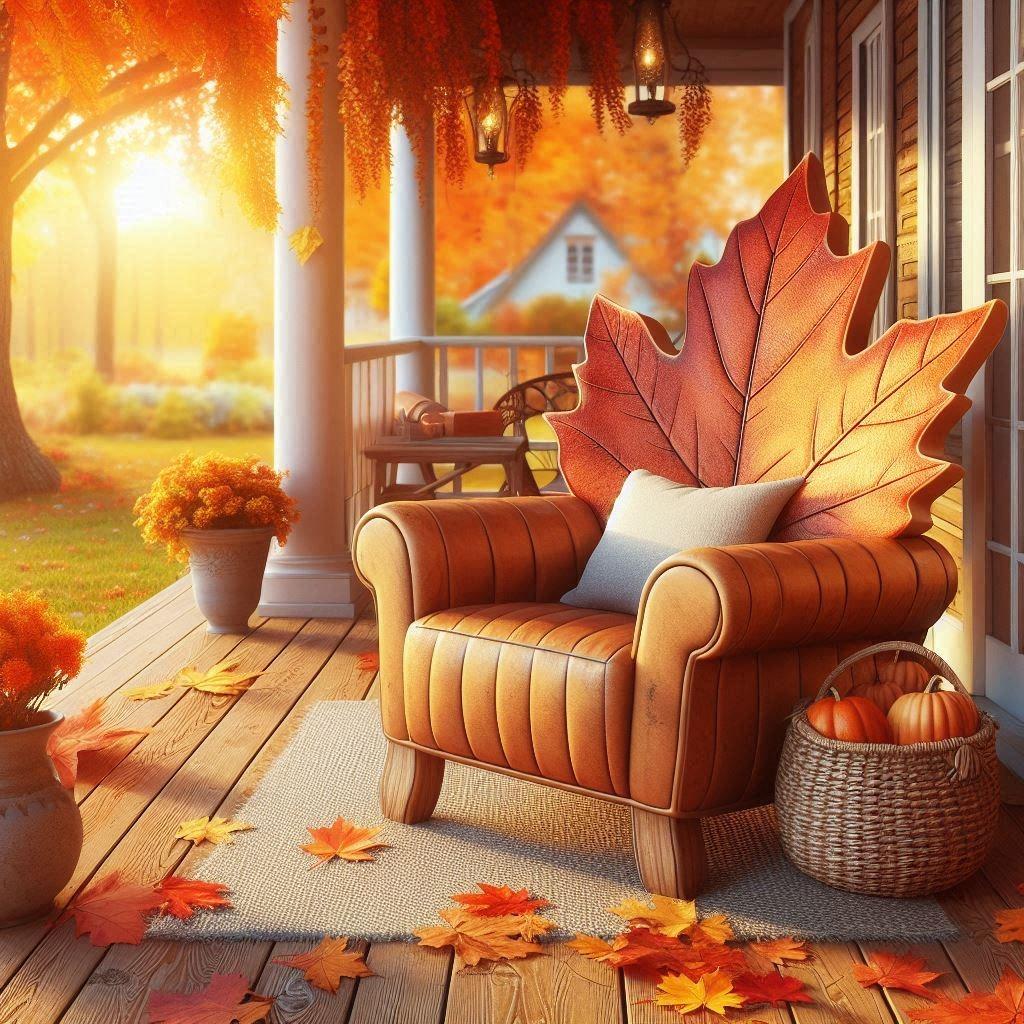 Examples of Stylish Autumn Leaf Porch Loungers