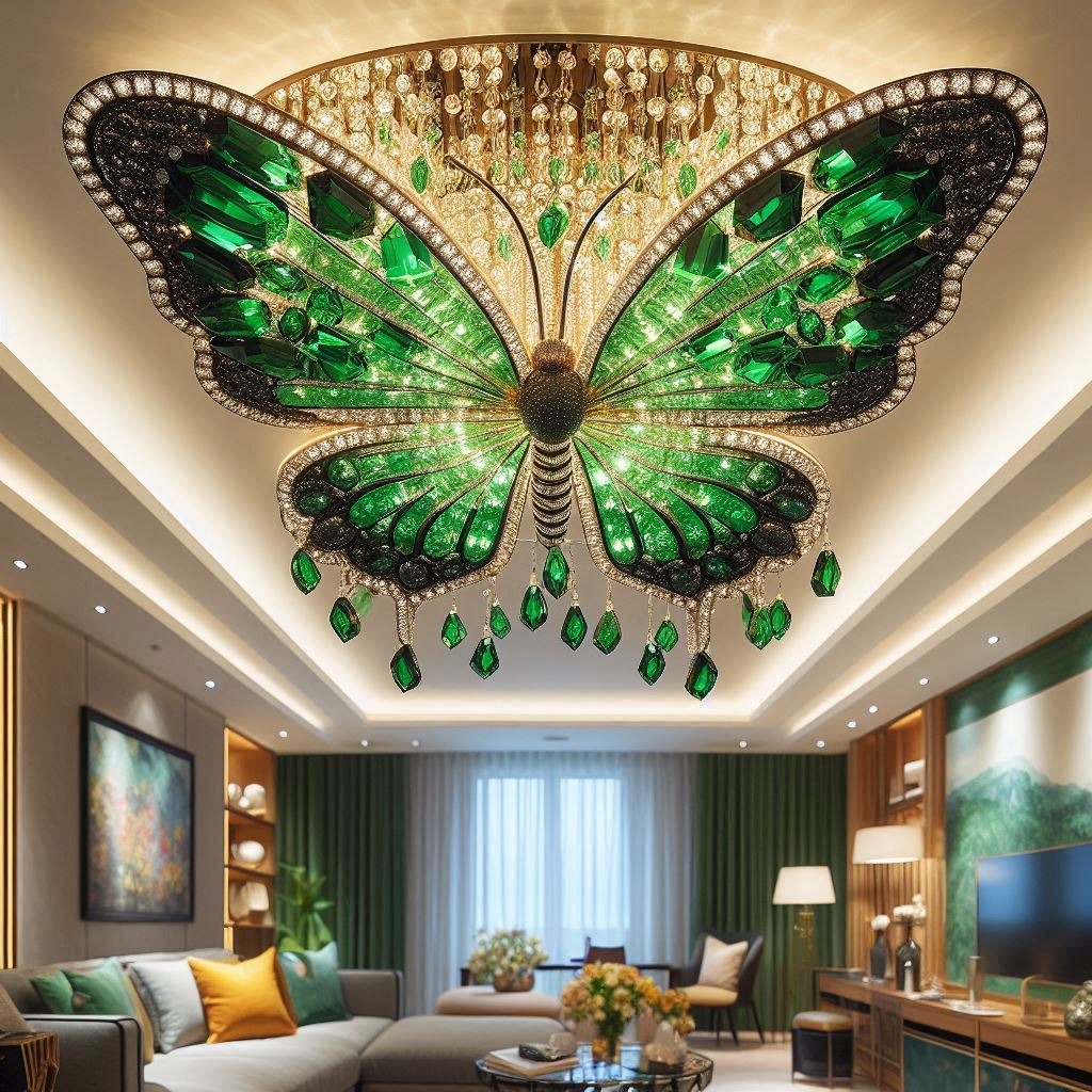 Green Butterfly Chandelier – Illuminate Your Space with Graceful Wings