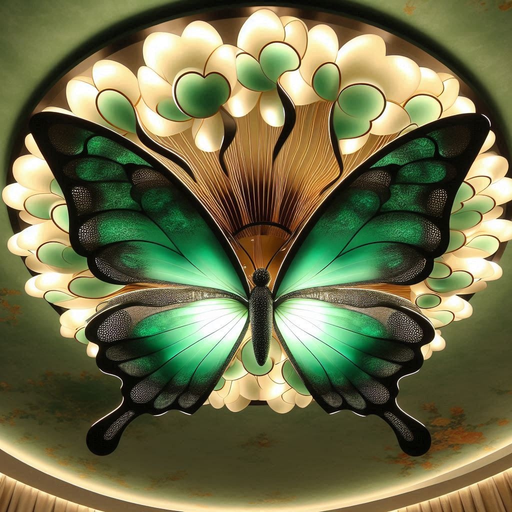 Green Butterfly Chandelier – Illuminate Your Space with Graceful Wings