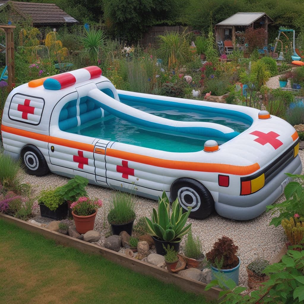 Inflatable Emergency Vehicle Pools: Bringing Fun and Rescue-Inspired Adventure to Your Backyard 