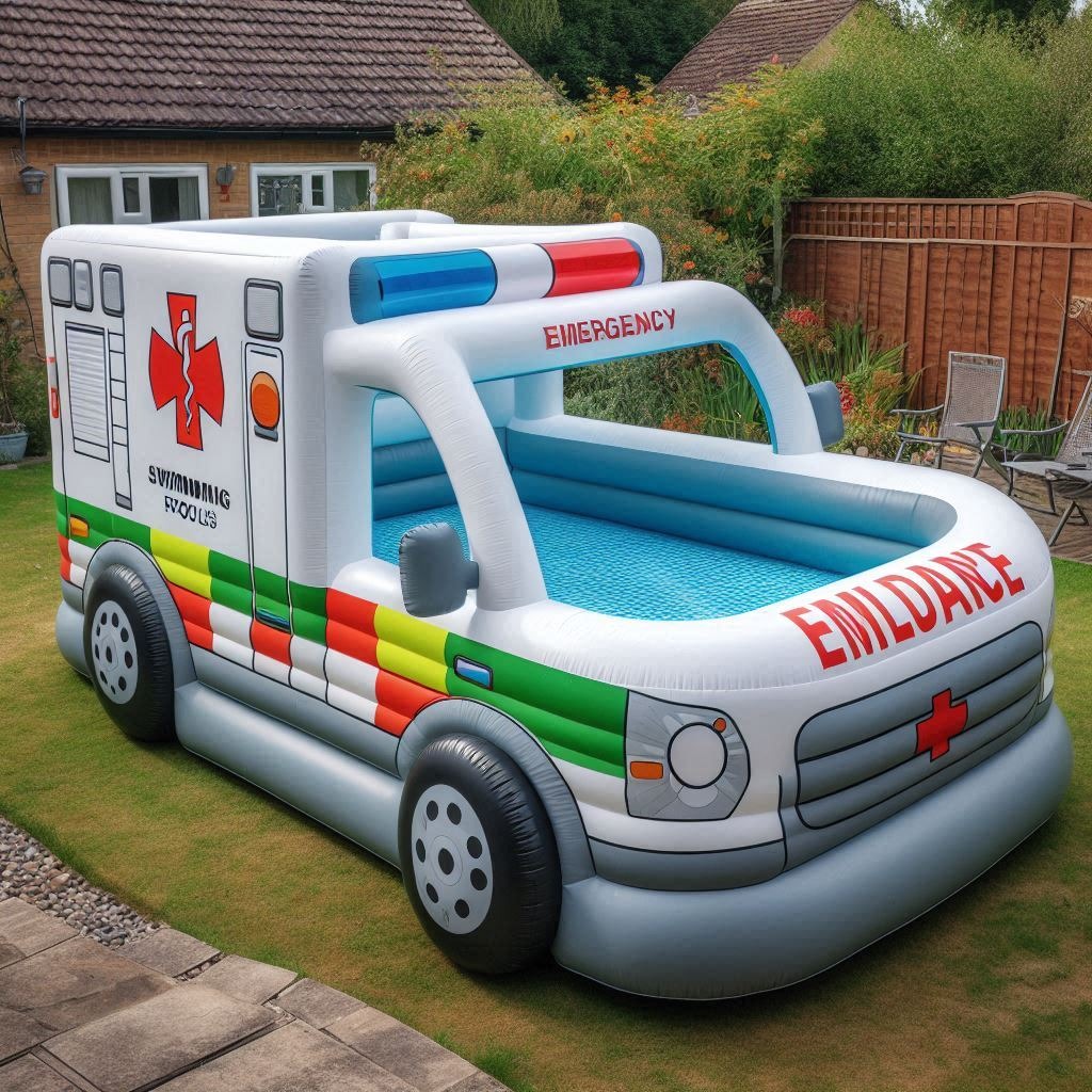 Inflatable Emergency Vehicle Pools: Bringing Fun and Rescue-Inspired Adventure to Your Backyard 