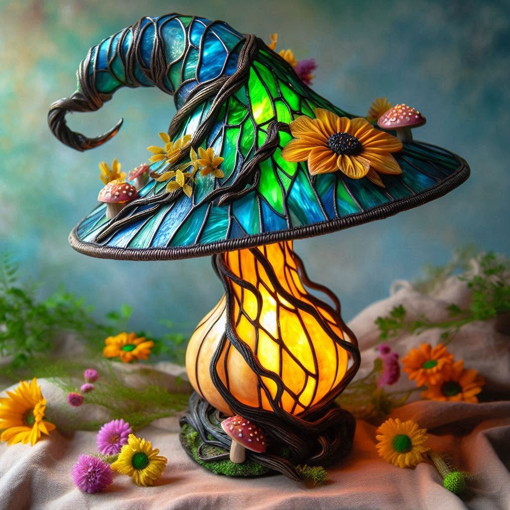 Mushroom Witch Hat Lamp: Enchant Your Space with Whimsical Lighting