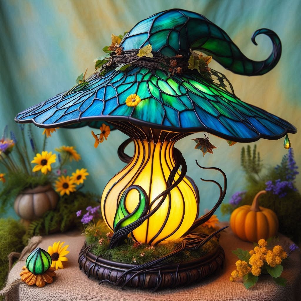 Mushroom Witch Hat Lamp: Enchant Your Space with Whimsical Lighting