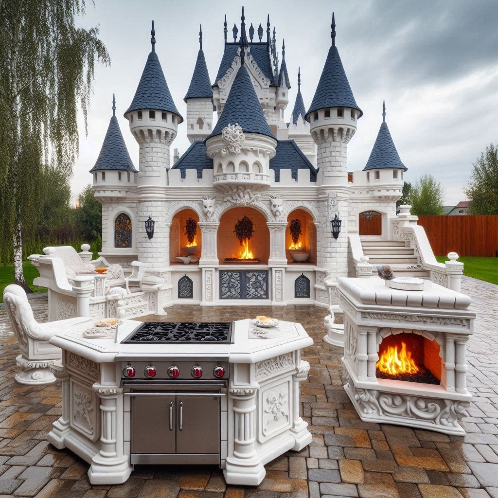 Outdoor Castle Kitchens: Where Regal Design Meets Culinary Mastery