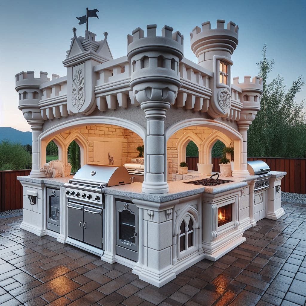 Outdoor Castle Kitchens: Where Regal Design Meets Culinary Mastery