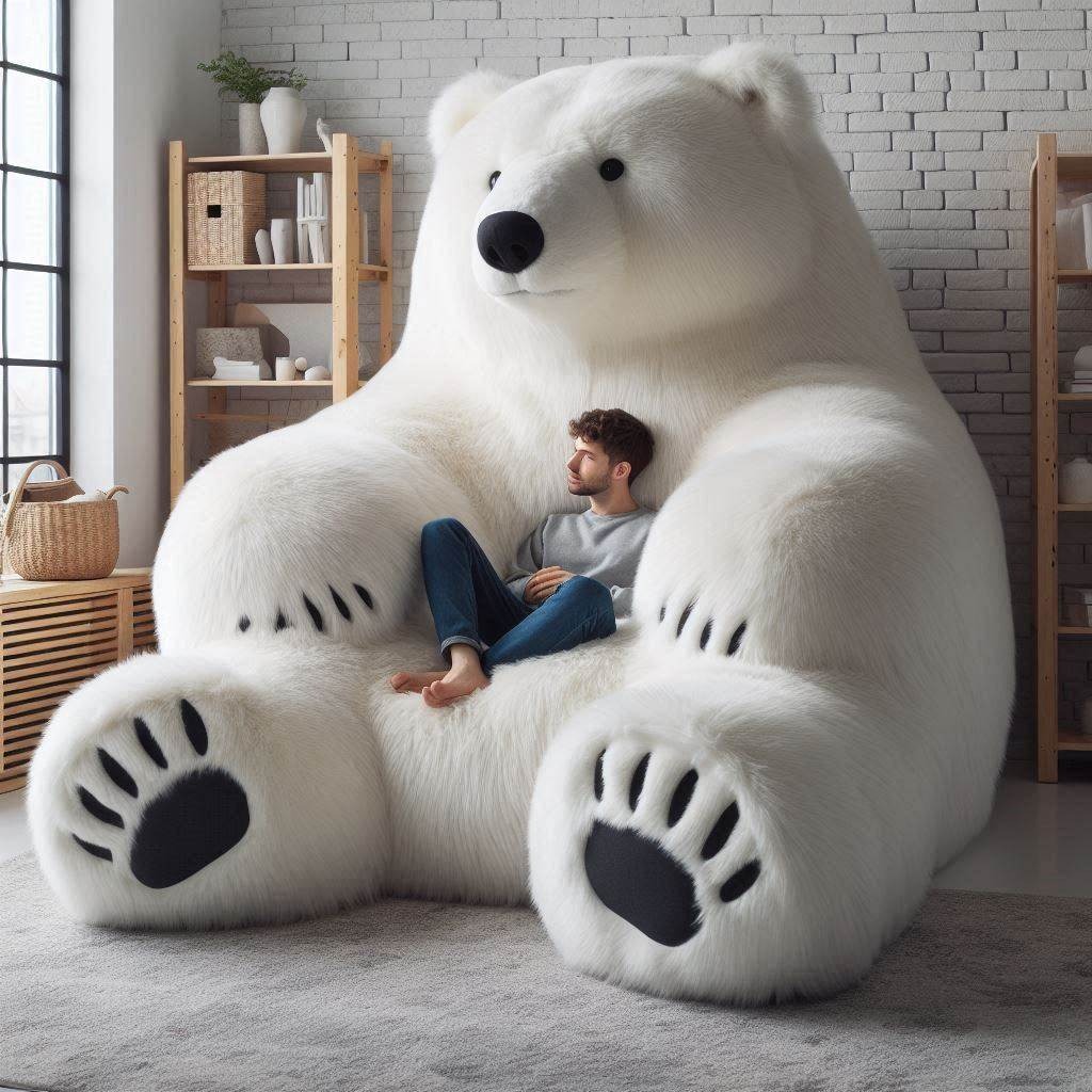 Polar Bear Lounger: Relax in the Embrace of Arctic Comfort