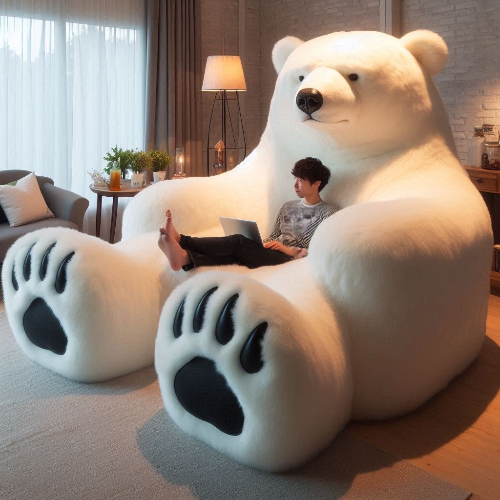 Polar Bear Lounger: Relax in the Embrace of Arctic Comfort