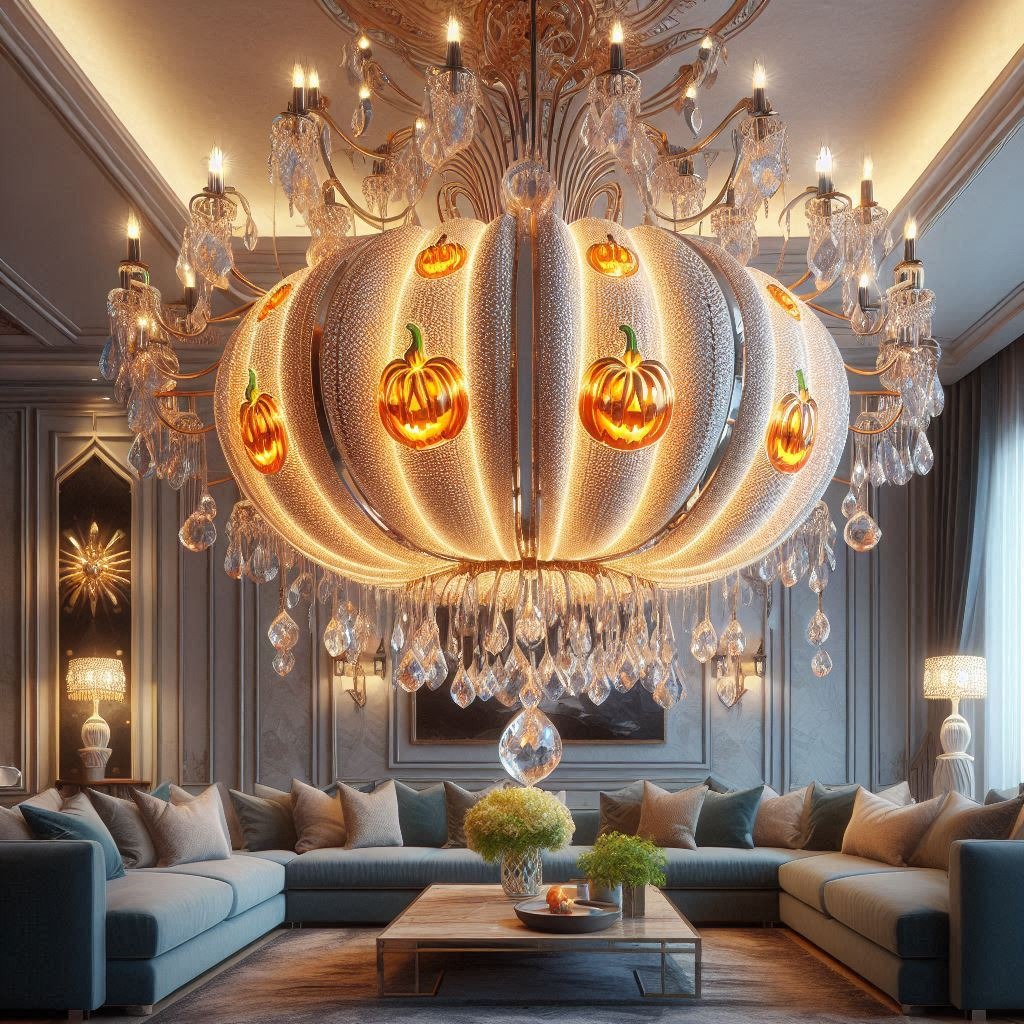 Pumpkin Chandelier – Brighten Your Home with Harvest Charm