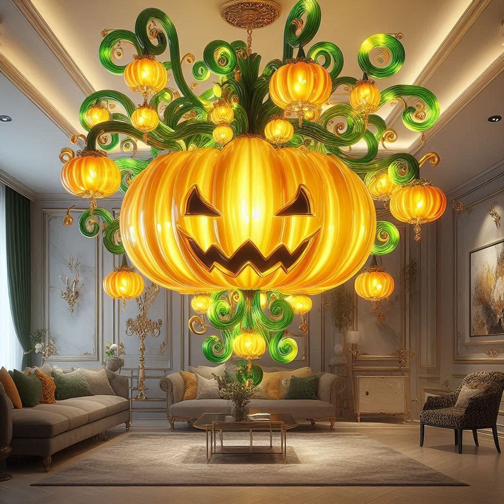 Pumpkin Chandelier – Brighten Your Home with Harvest Charm