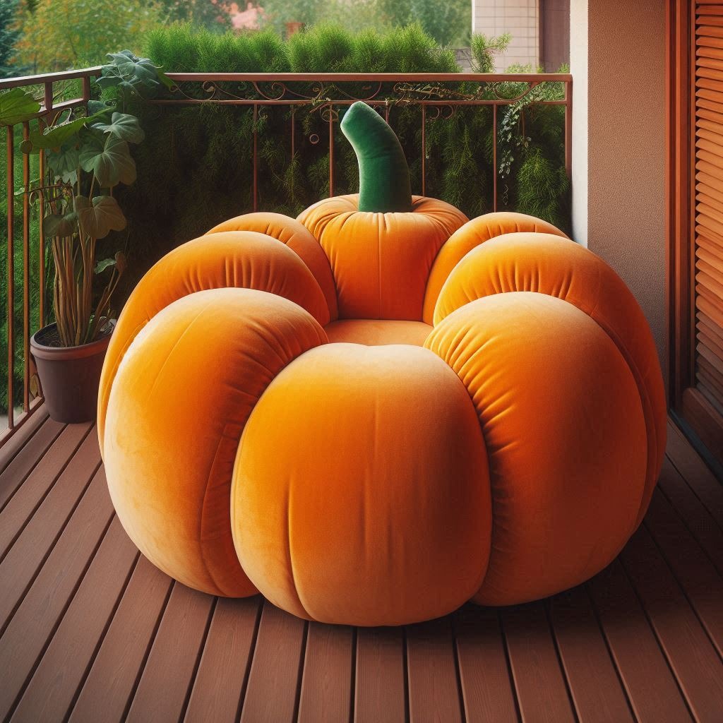 Pumpkin Porch Loungers: Relax in Style with Cozy Pumpkin-Shaped Seating for Your Porch